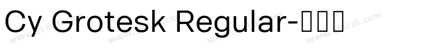 Cy Grotesk Regular字体转换